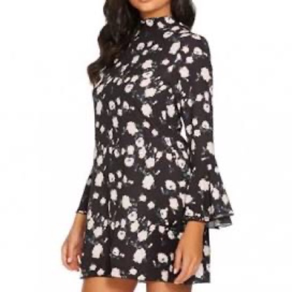 Quiz Black Floral Dress